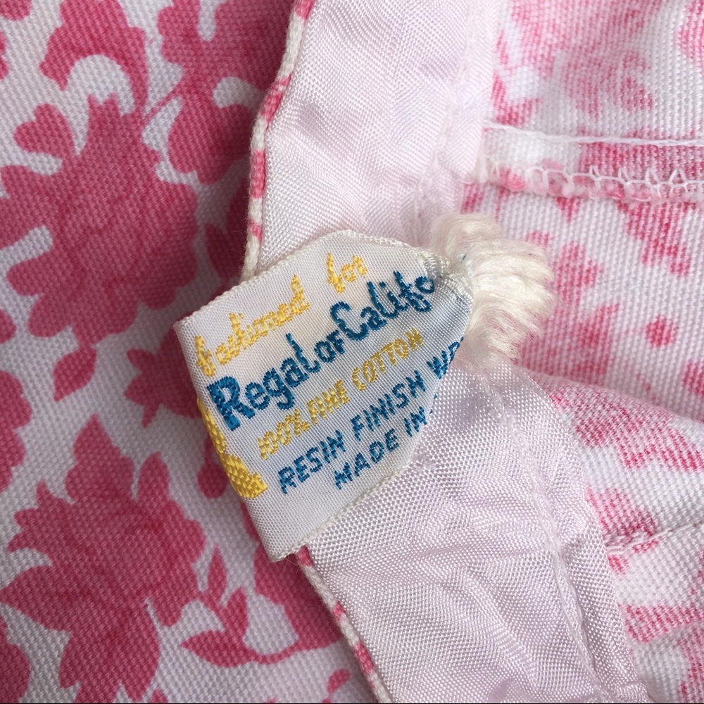 1960’s Pink Floral High Waisted Shorts~ - Picture 6 of 7